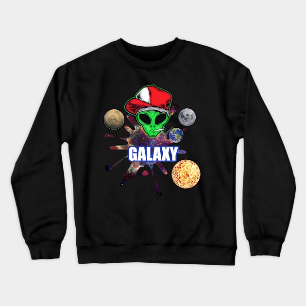 Alien Galaxy Crewneck Sweatshirt by Shirtrunner1